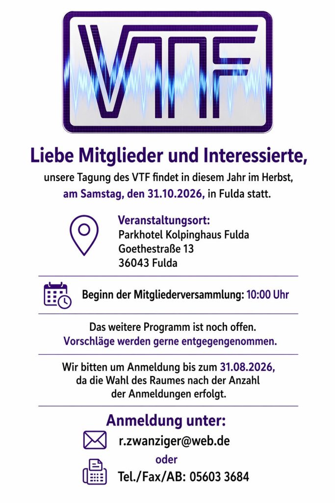 Veranstaltung des VTF Herbst 2026
